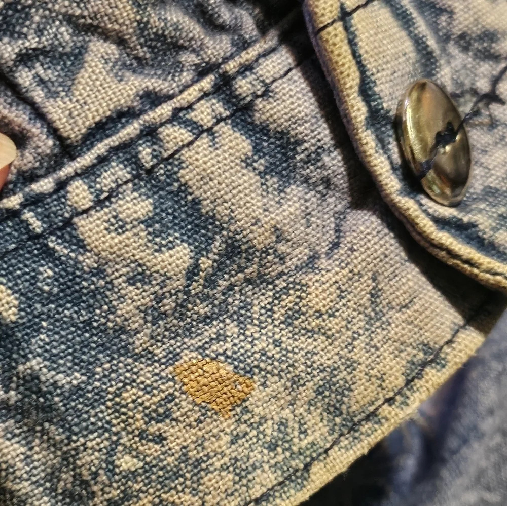 Vintage Patch Denim shirt Blue Size L •When life gives you scraps.make a quilt - Picture 11 of 12